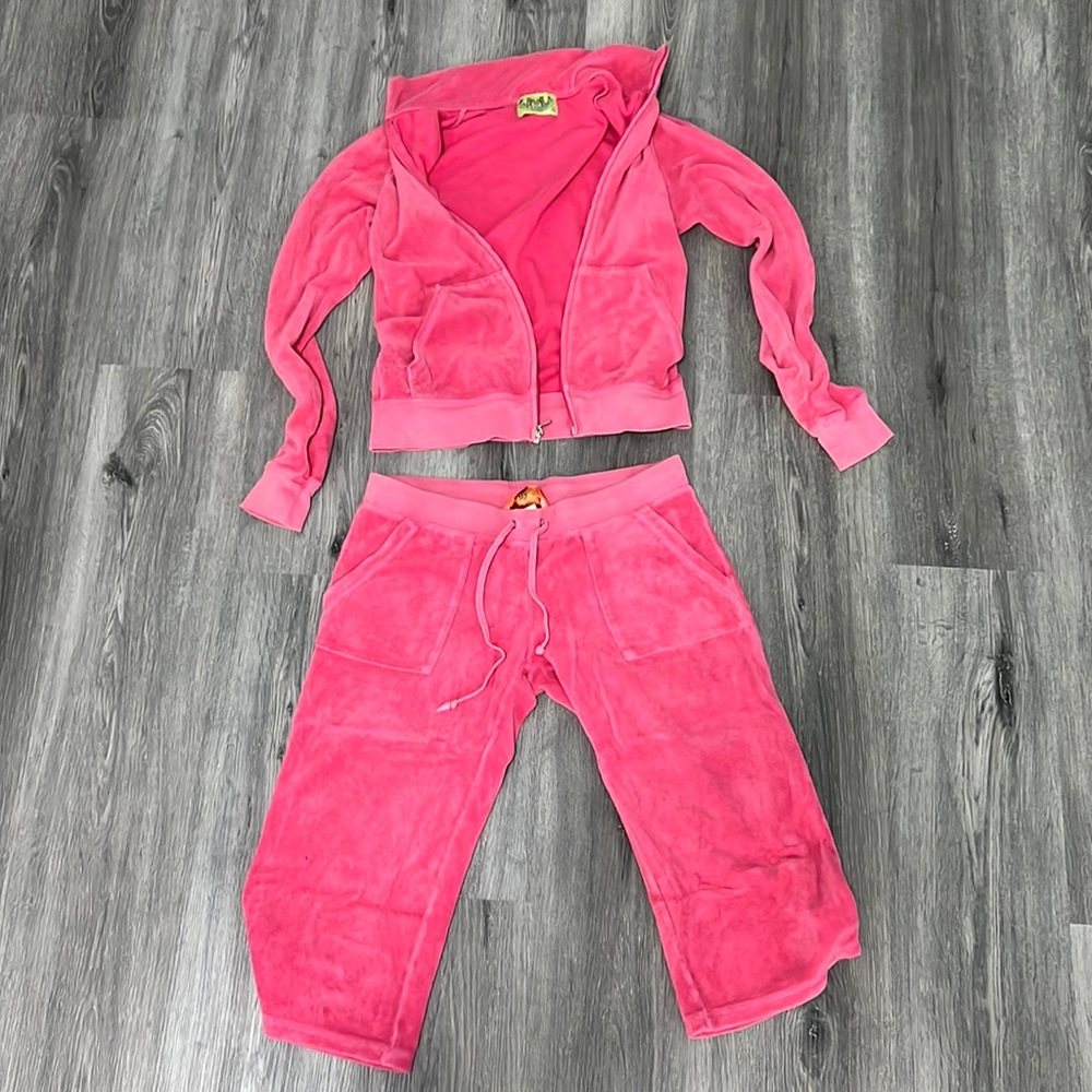 Pink juicy couture track suit